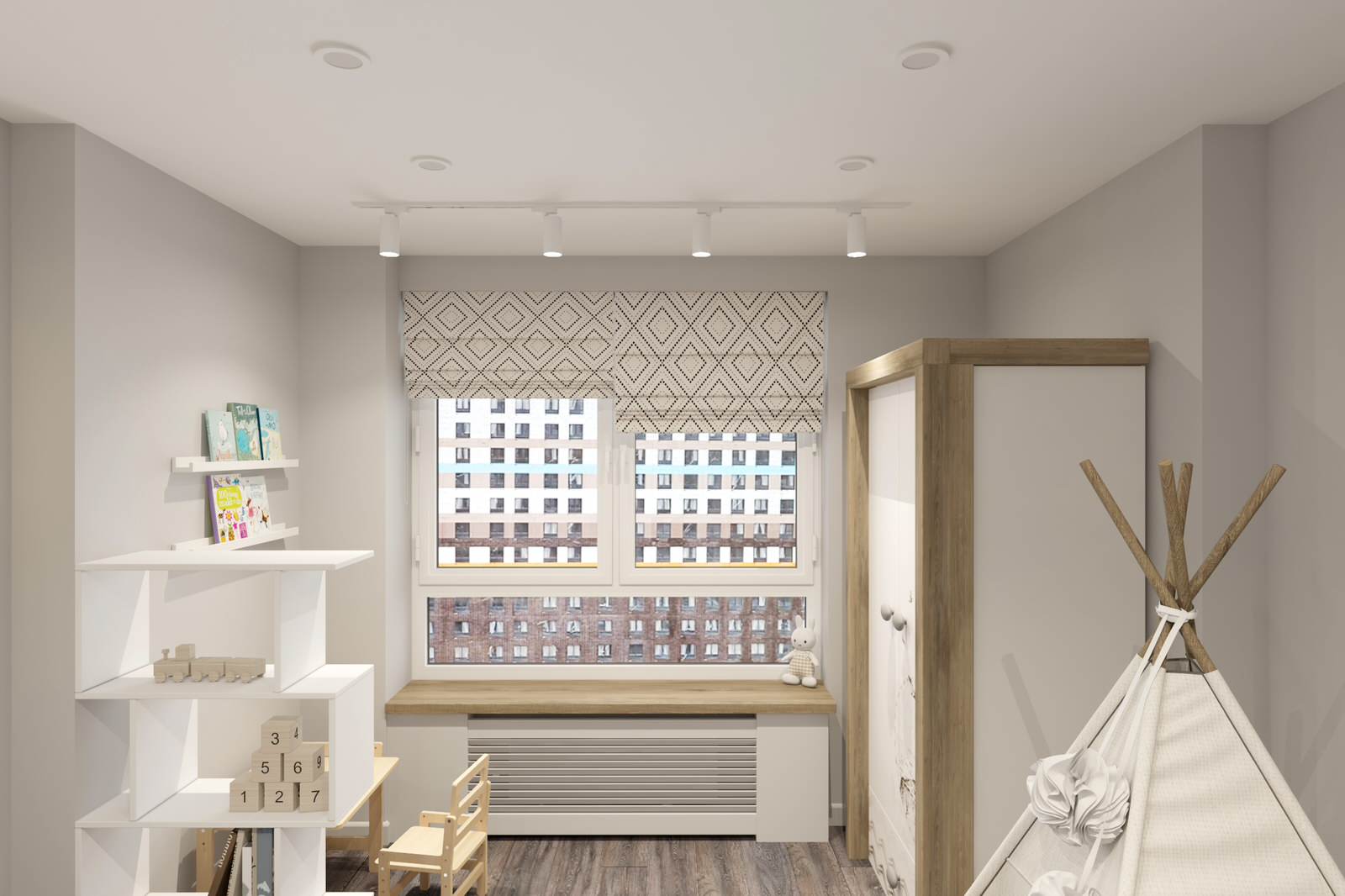 Двухкомнатная квартира 60 м2 в современном стиле в ЖК "Дмитровский Парк"