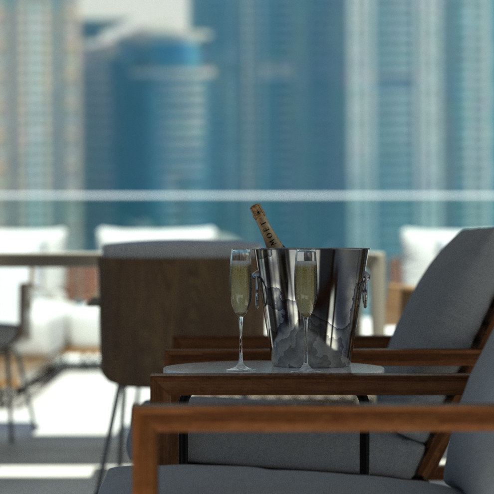 Обложка проекта: Терраса в апартаментах ЖК Ривьера, Дубай