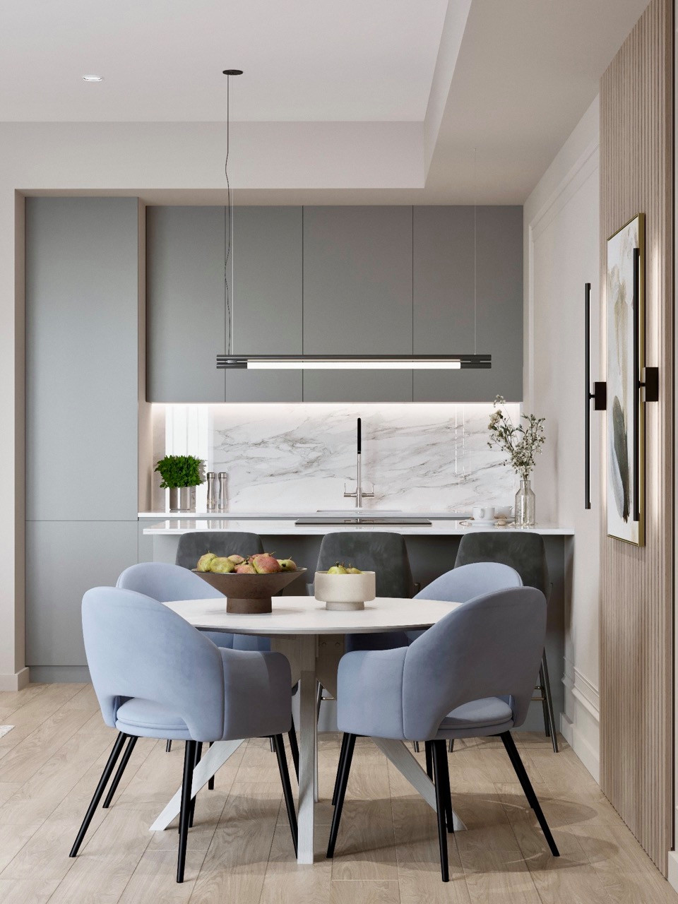 ЖК RiverSky,  3 комнаты, 92м²