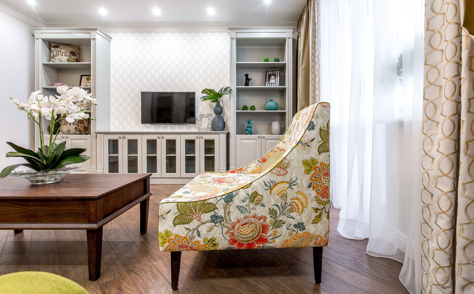 Интерьер с зелеными акцентами