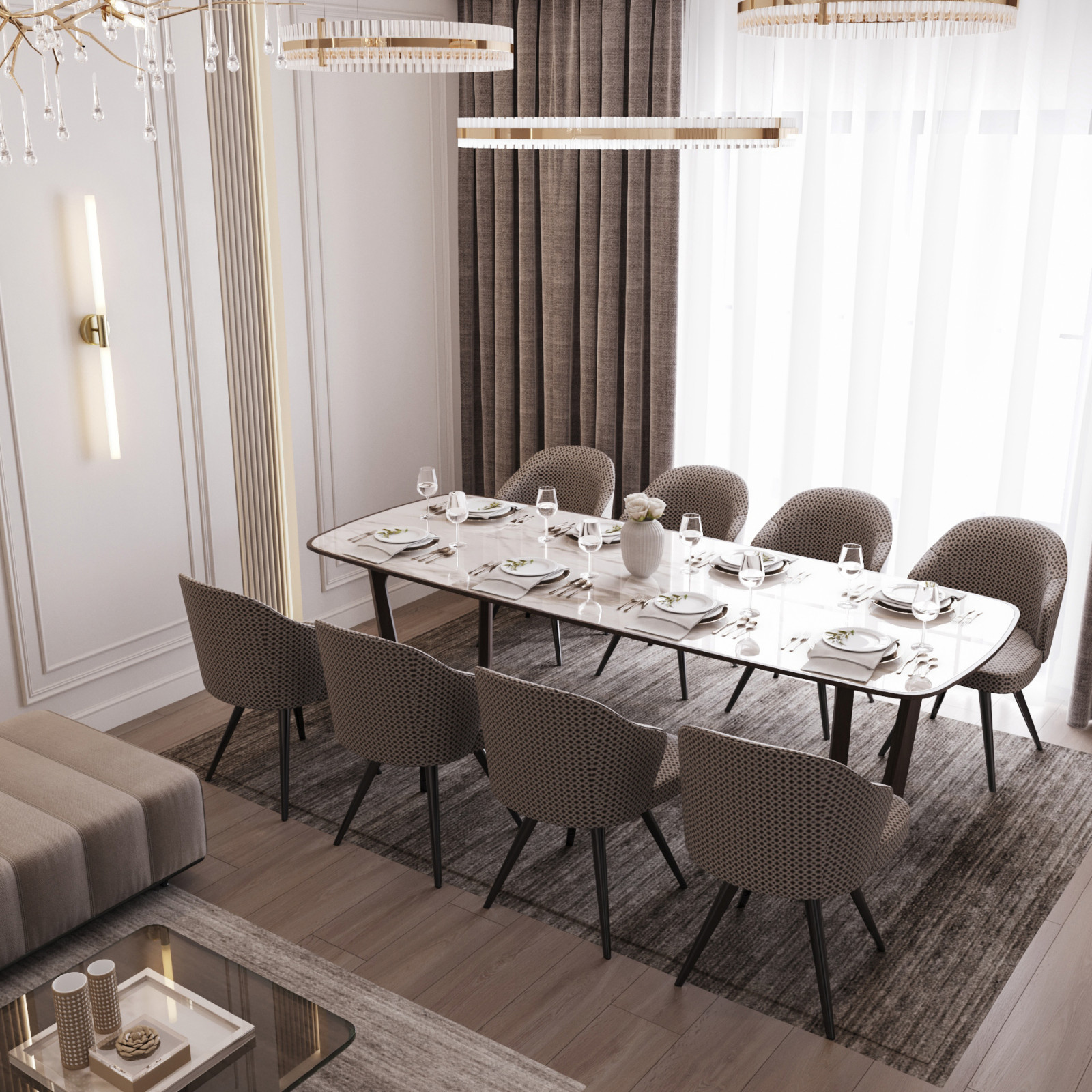 Столовая для большой семьи