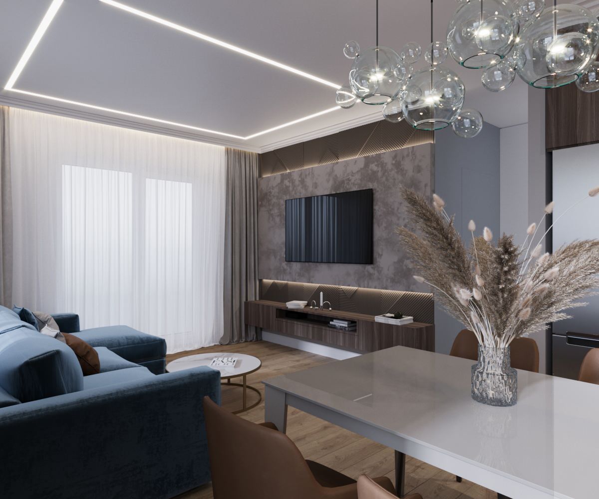 Кухня-гостиная из проекта "StyleHome"