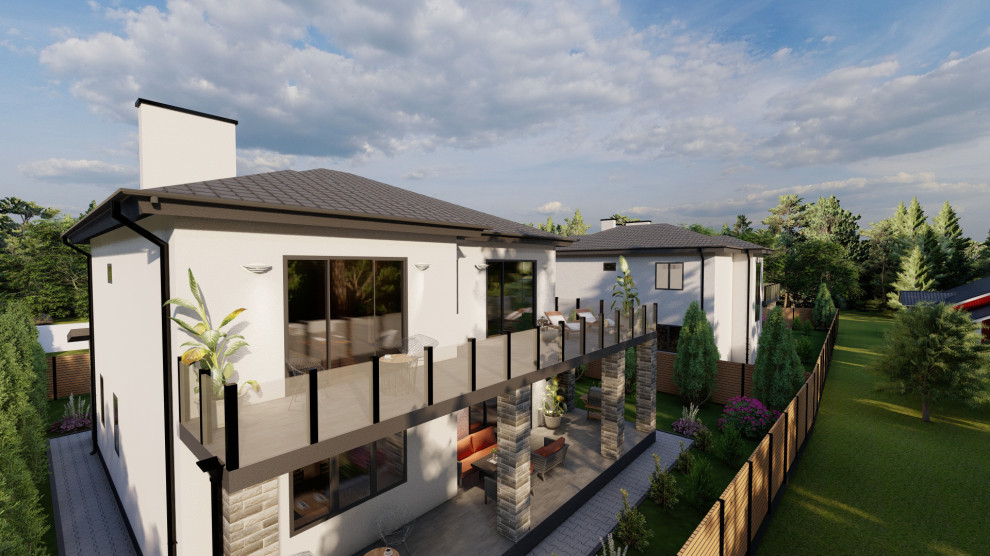 Проект двухэтажного дома 290 квм