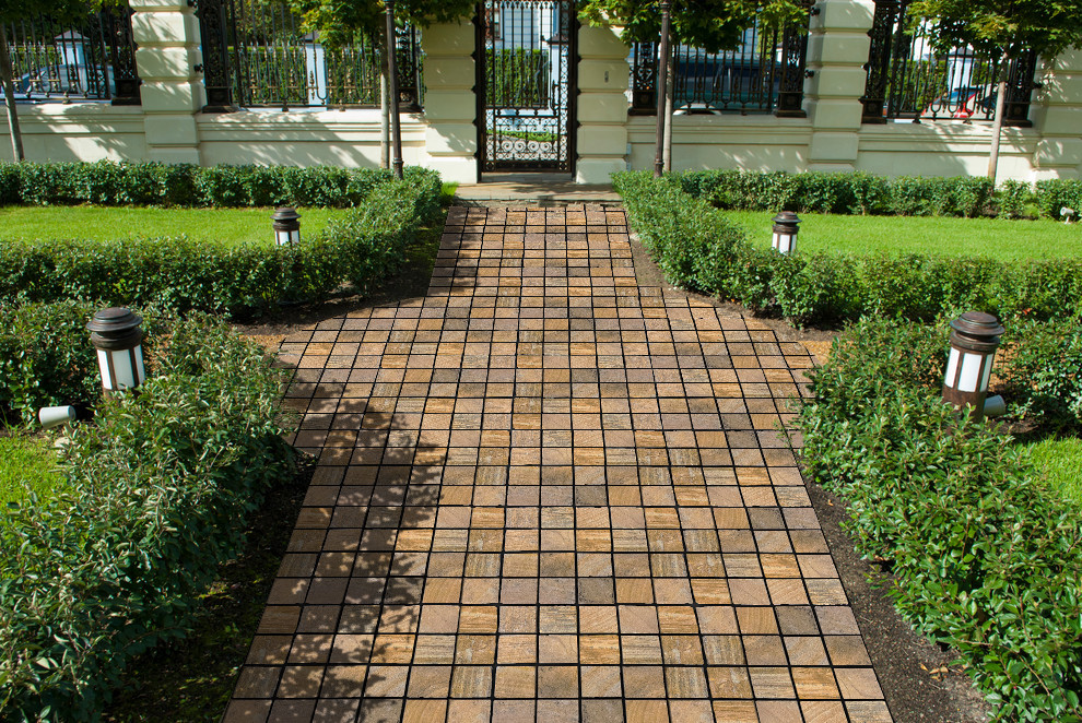 Обложка проекта: Плитка и брусчатка из натурального камня песчаника бежево-коричневый оттенков