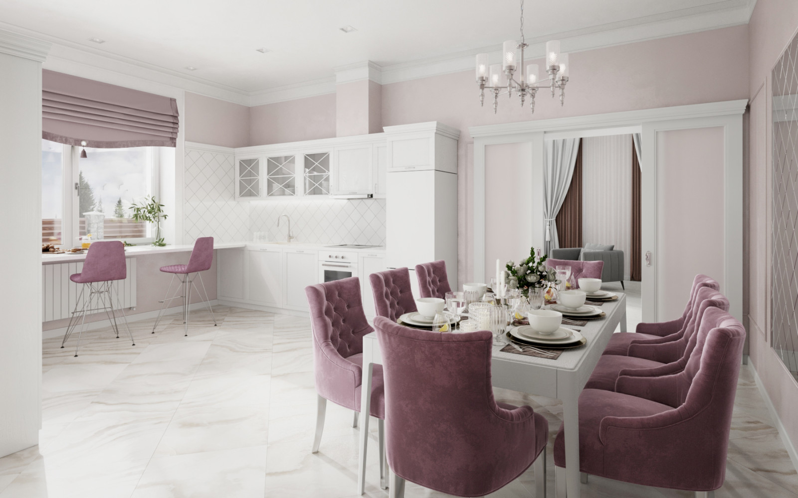 Современный интерьер в коттедже, Нижегородская область