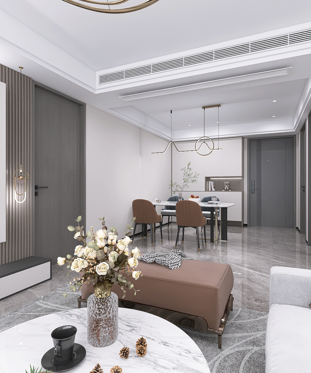 Конкурсная работа 70 кв.м. (кухня-гостиная)