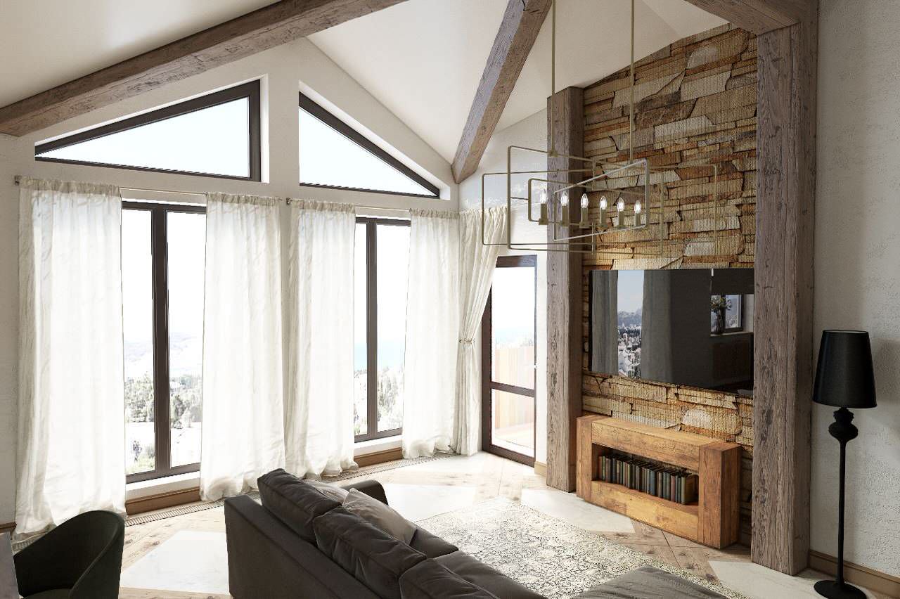 Обложка проекта: Дизайн - проект дома (гостиная - студия)