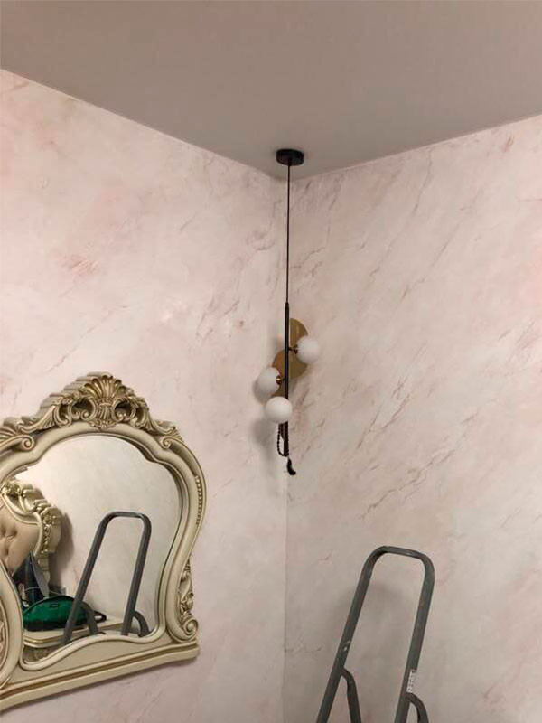 Декоративная штукатурка "венецианка" под "бесшовный" мрамор