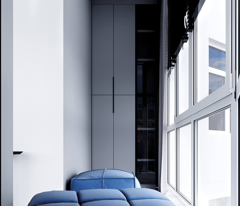 Современный дизайн в серых тонах, ЖК Панорама