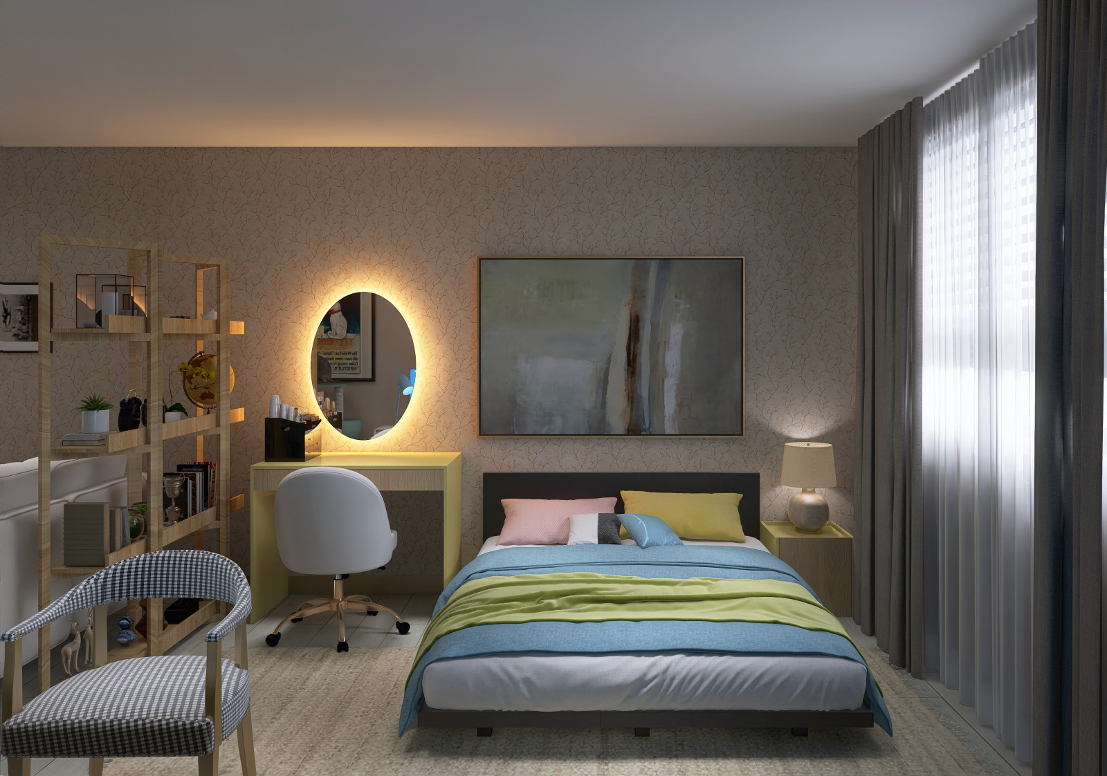 Комплектация комнаты в однокомнатной квартире