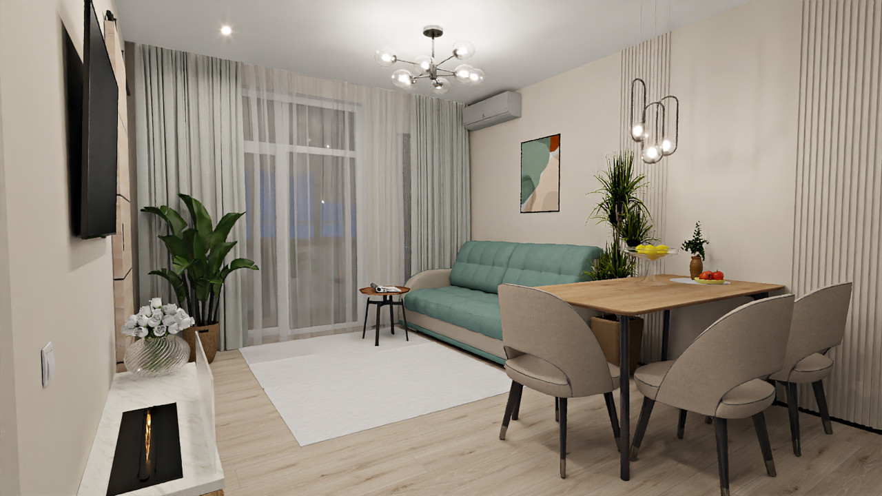 2х комнатная квартира-студия