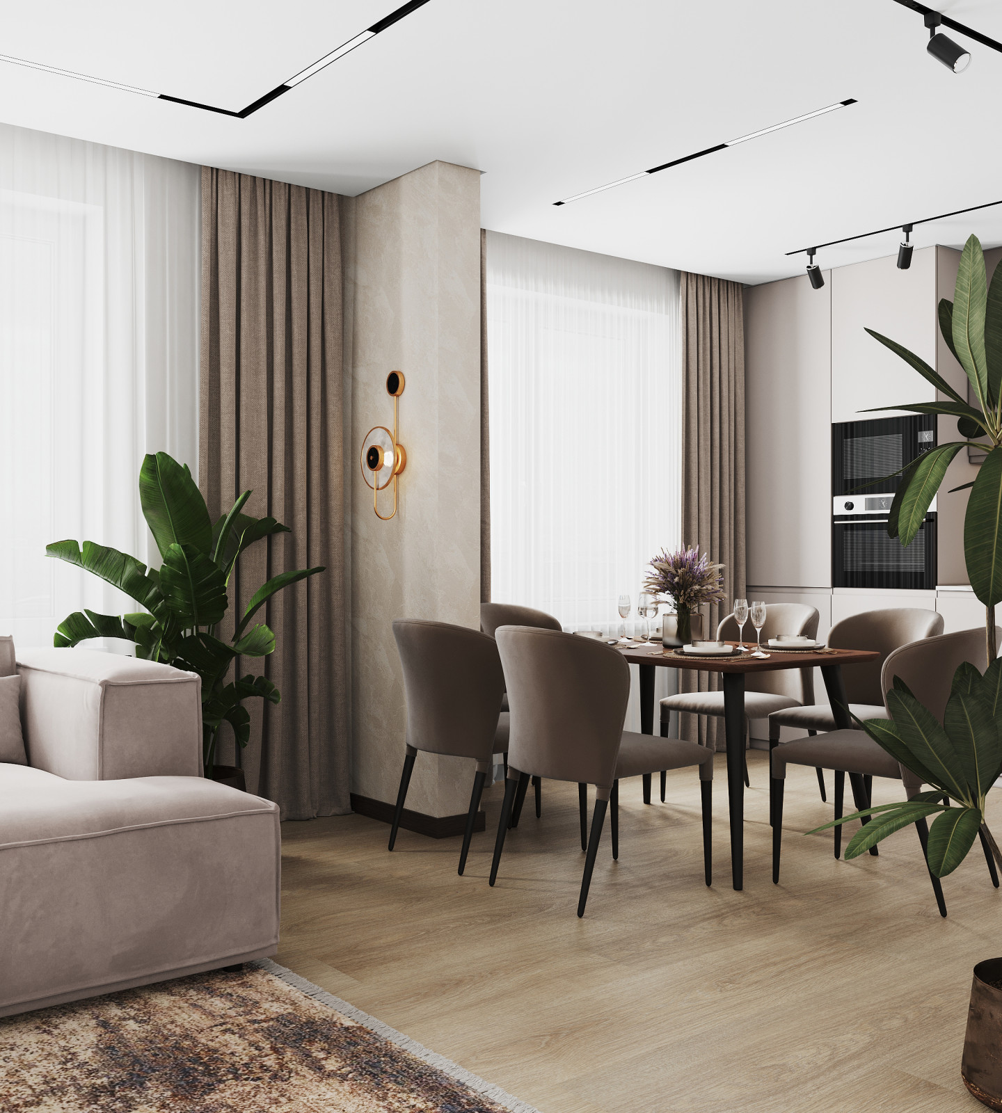 Дизайн квартиры в ЖК "Дома цвета кофе"