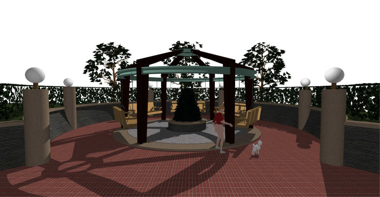 Элементы благоустройства жилого квартала