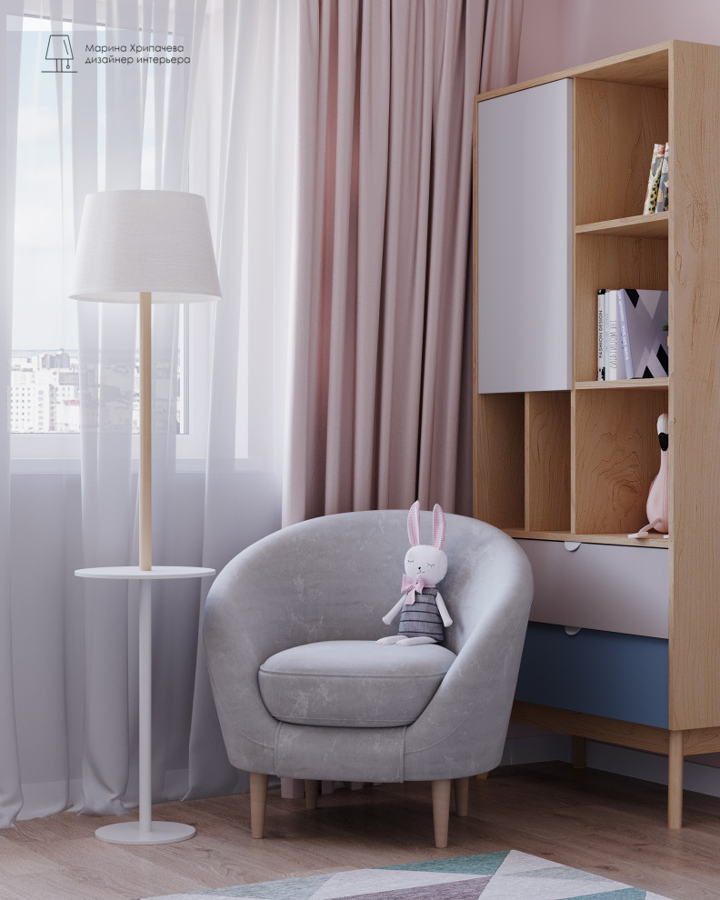 Обложка проекта: Дизайн детской для девочки