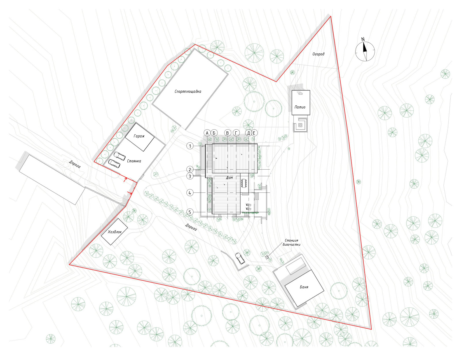 Коттедж на склоне