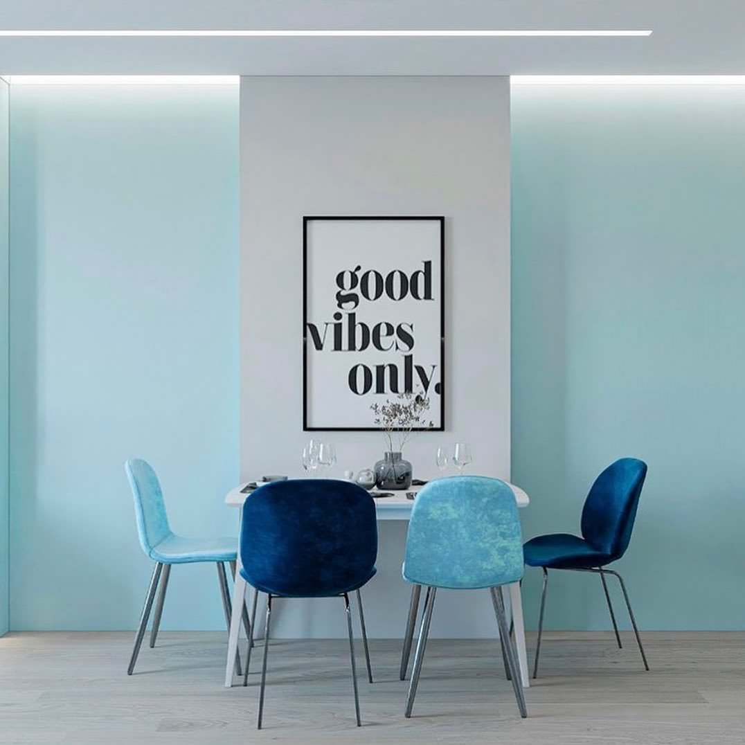 Интерьер детской комнаты в холодных оттенках