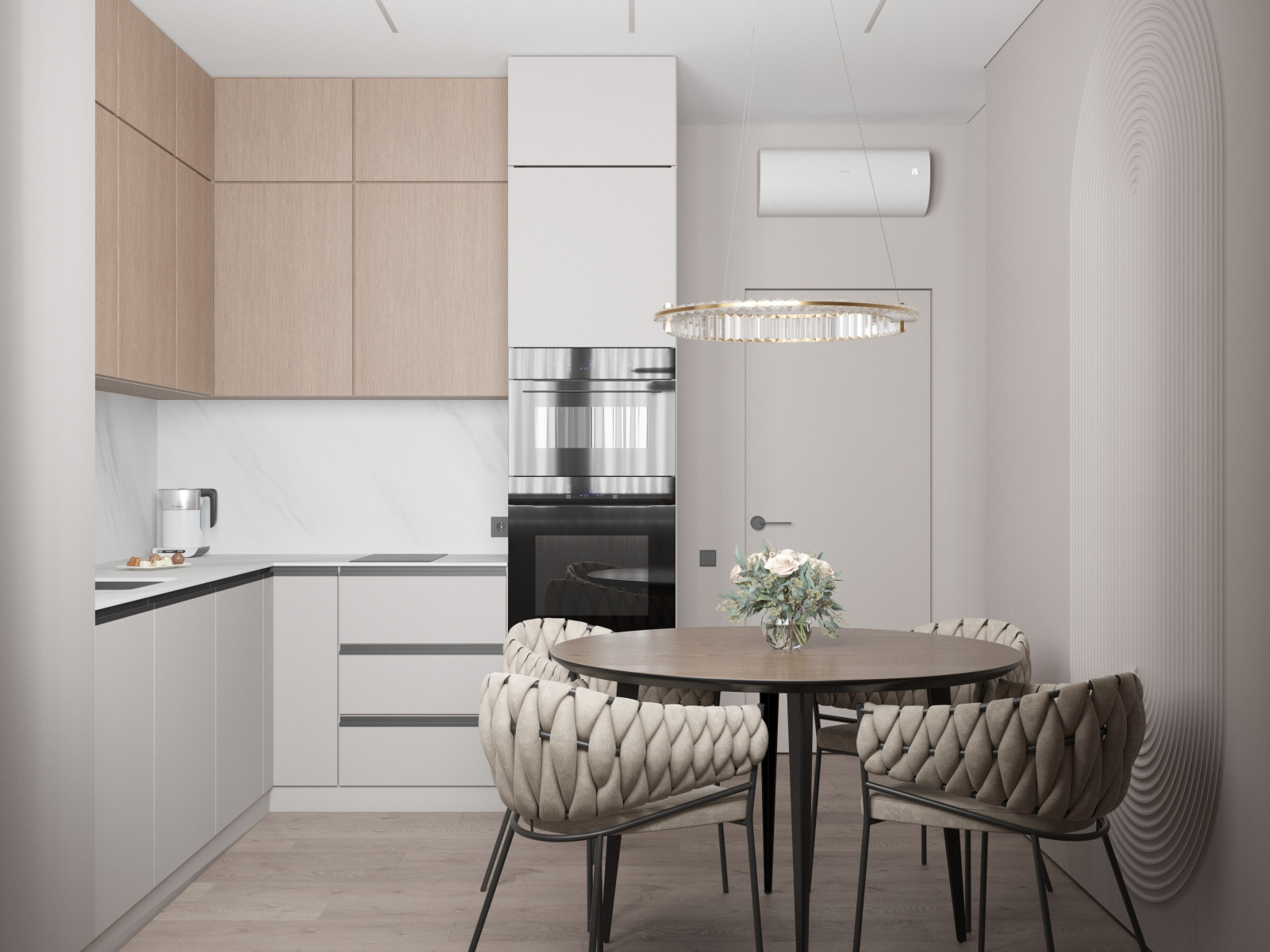 Стильная кухня в маленькой квартире