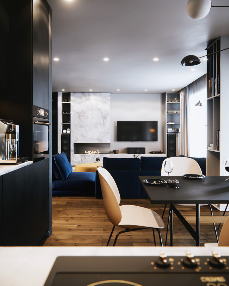 Квартира в темных тонах в ЖК "Республика" г.Киев