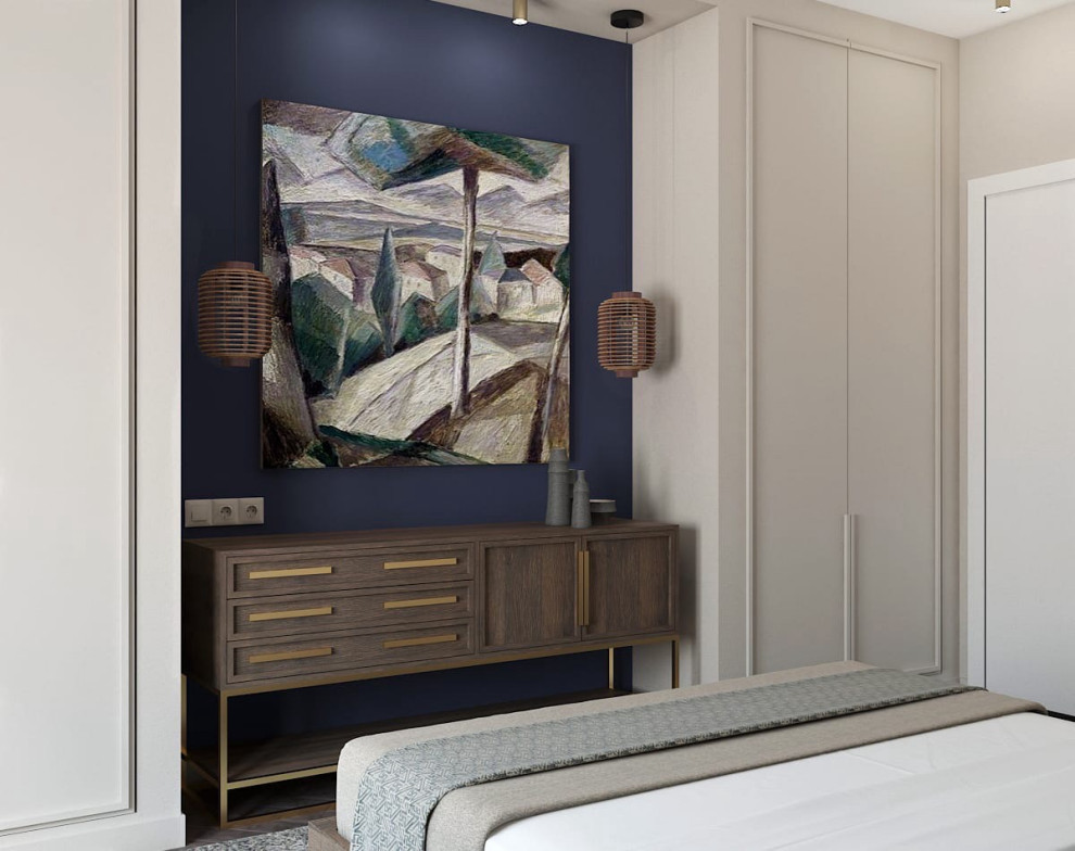 Дизайн-проект спальни в трехкомнатной квартире