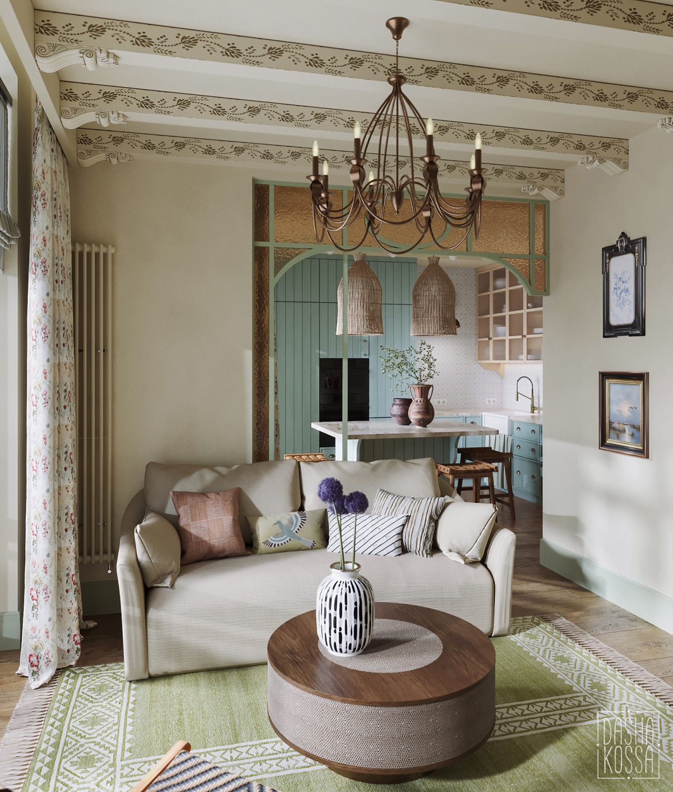 Fairy Countryside. Трехуровневая квартира для сказочной загородной жизни