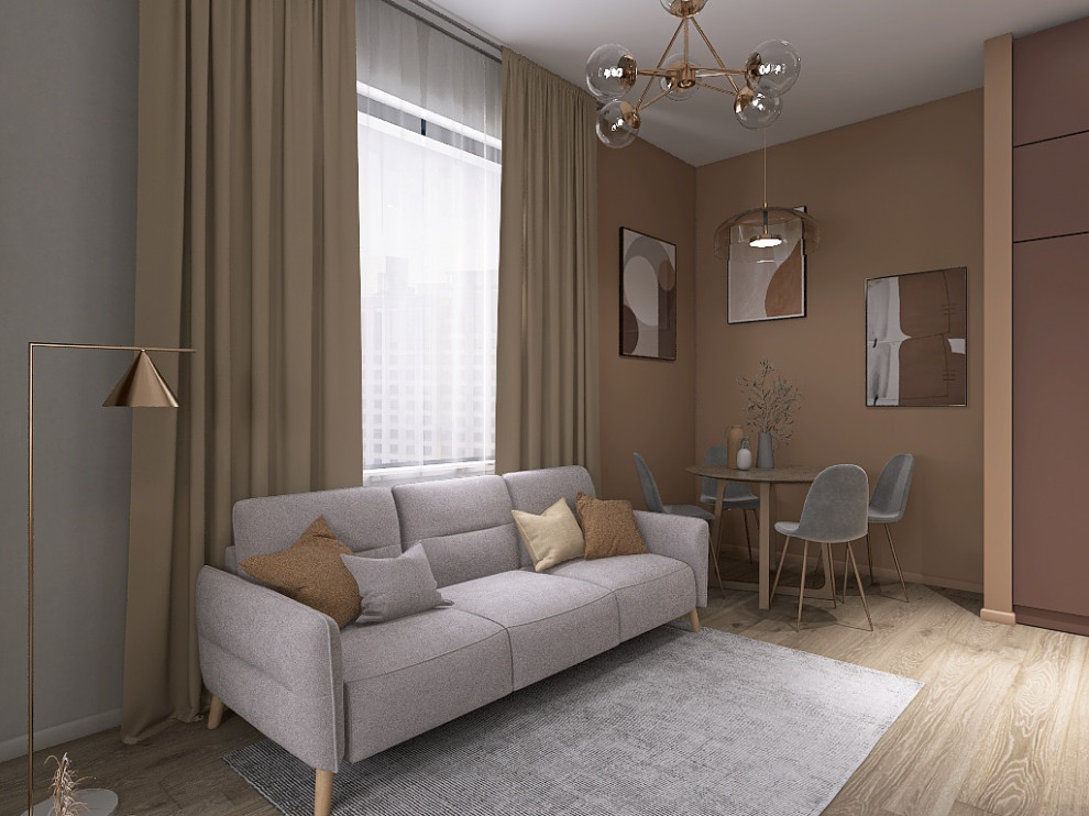 Обложка проекта: ЖК Петровский парк - Дизайн-проект однокомнатной квартиры