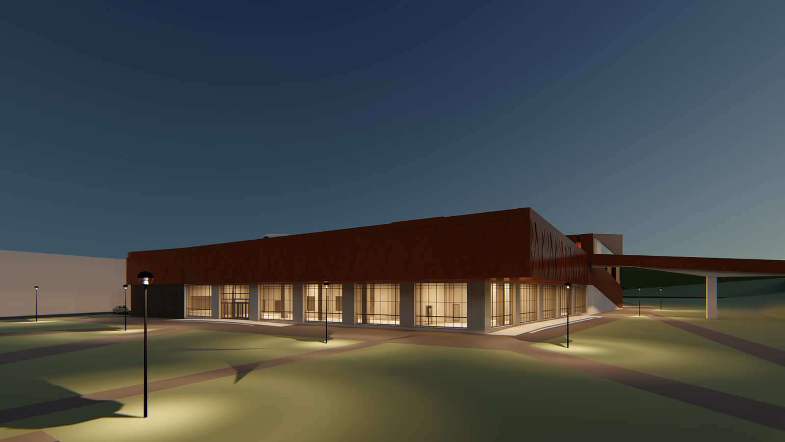 Проект здания аквапарка в Смоленске по ул. Кашена