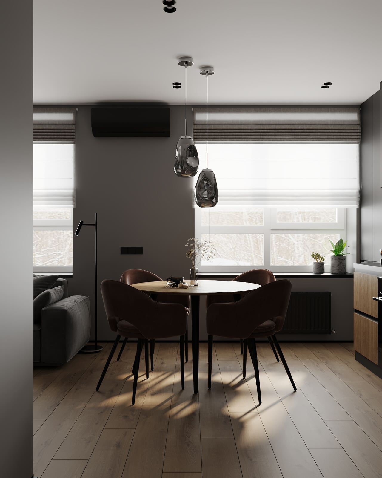 Кухня-гостиная (трехкомнатная квартира в ЖК "Илмари", Пенза)