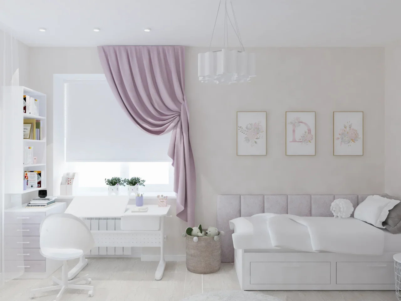 Варианты визуализации детской для девочки