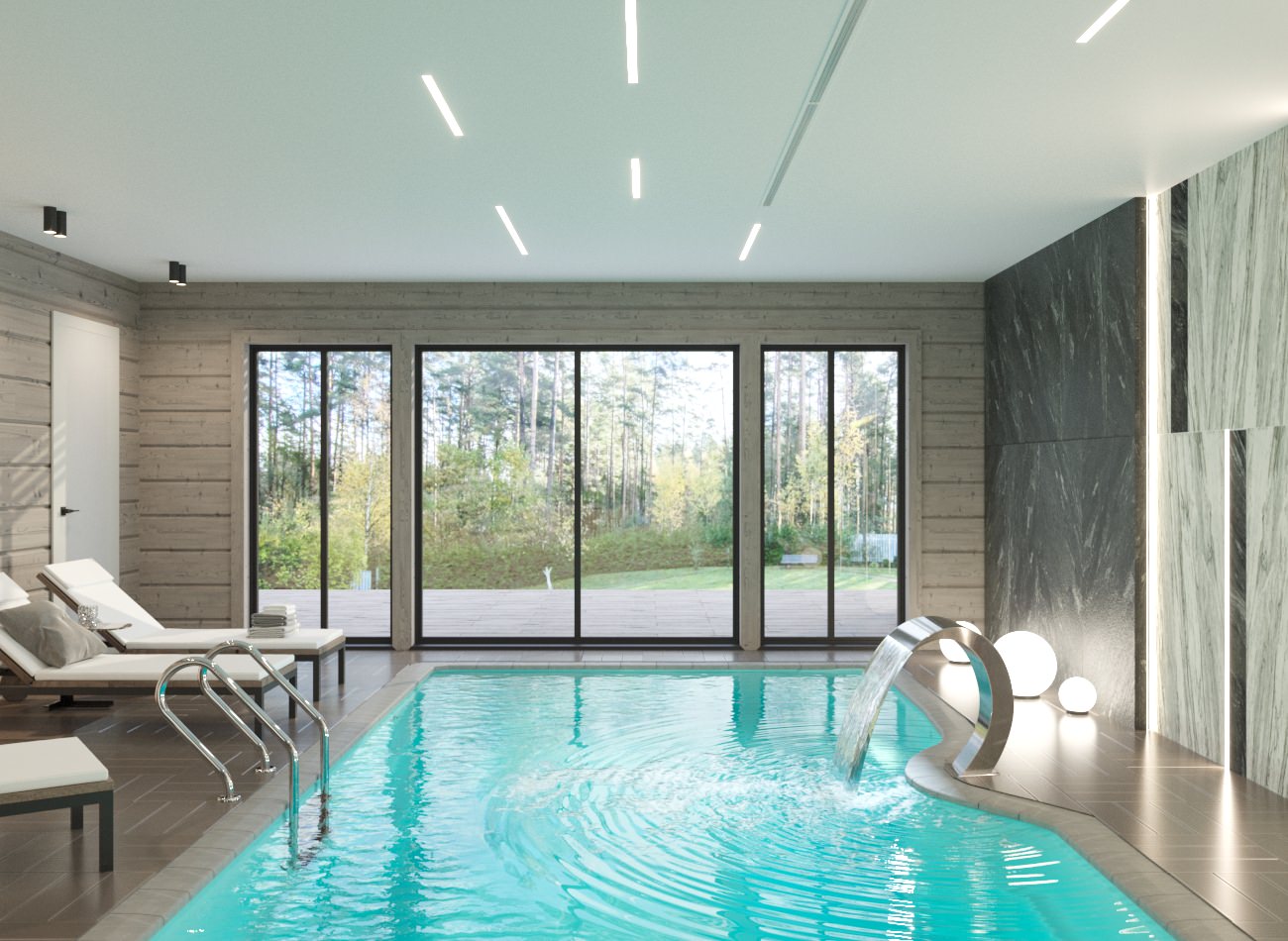 ЗАГОРОДНЫЙ ДОМ из клеёного бруса 500м2