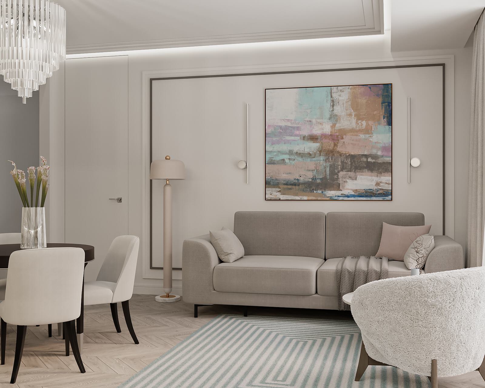 Кухня-гостиная в ЖК Сады Пекина