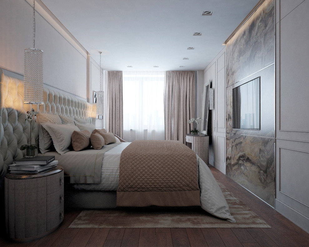 Квартира на Красной Пресне - современный стиль с элементами классики