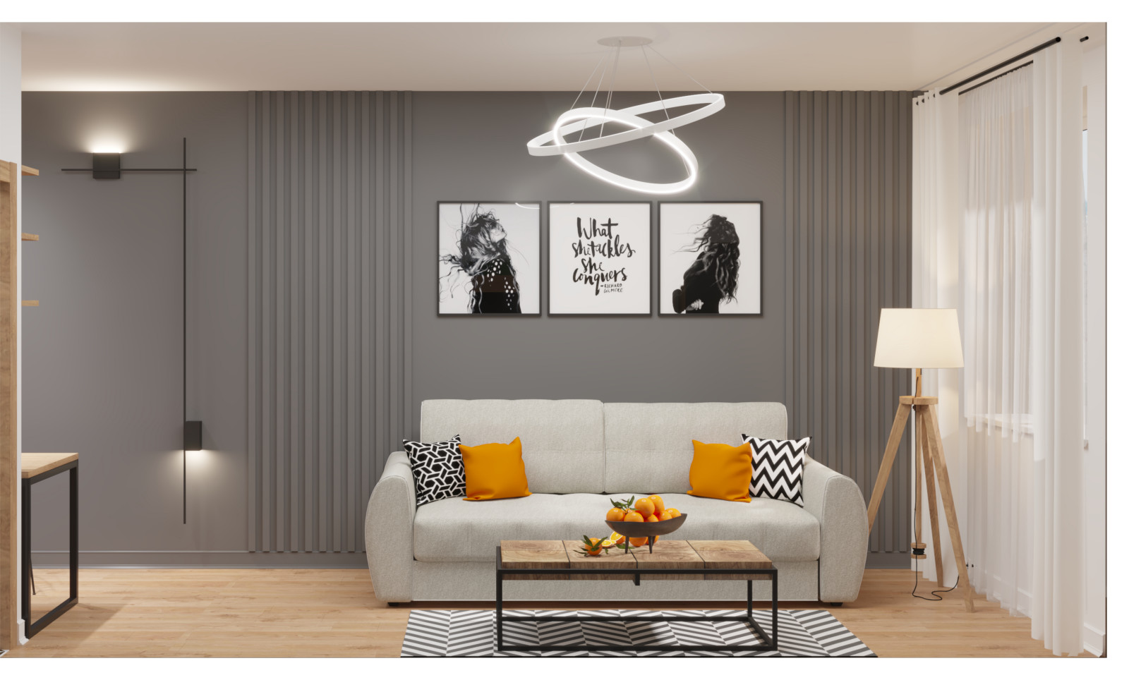 Яркая однокомнатная квартира