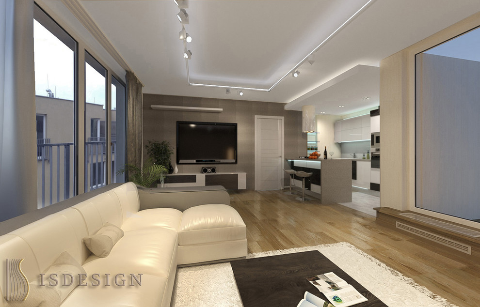 Современный минимализм - двухкомнатная квартира, Прага.