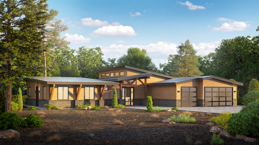 Обложка проекта: 3d-visualization: A private house, USA.