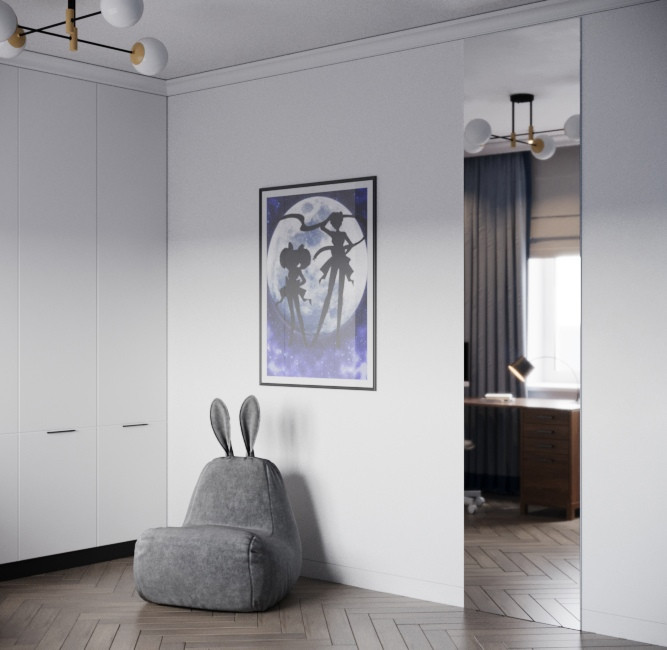 Обложка проекта: Квартира полная контрастов и японских мотивов