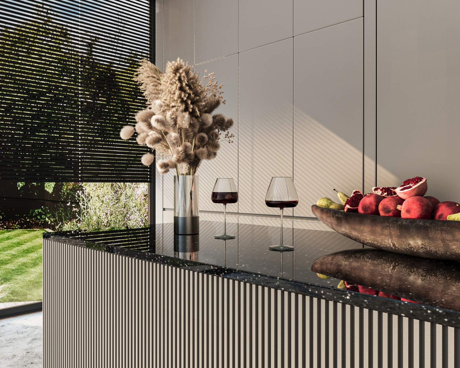 3д-визуализация интерьера гостиной