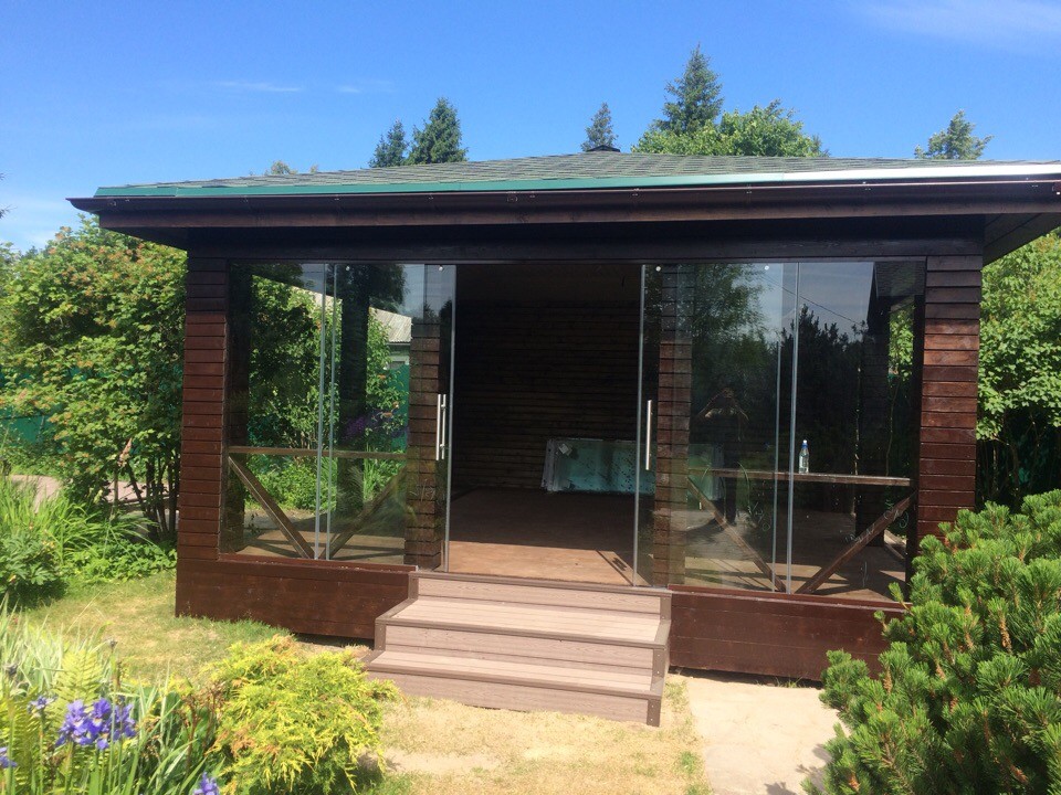 Остекленная беседка под ключ