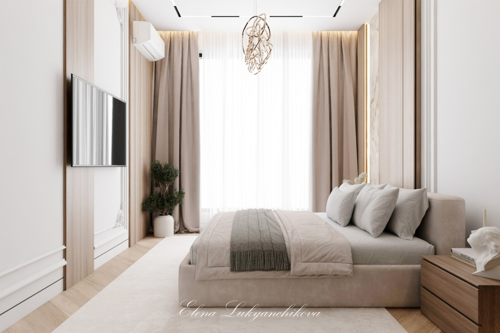 Интерьер спальни ЖК Grand View, Петровский проспект, Санкт-