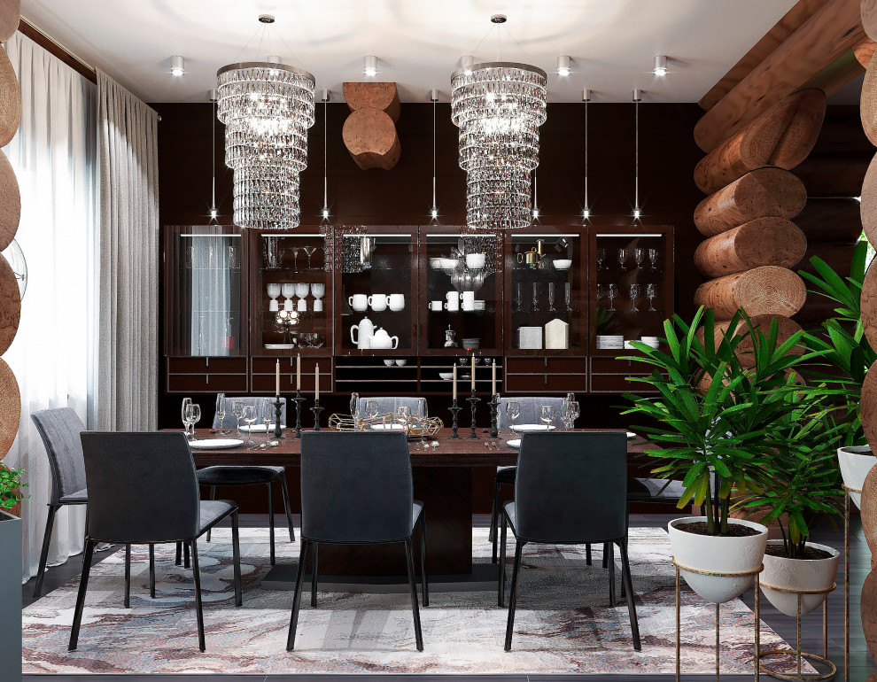 Дизайн-проект загородного дома из дикого бруса