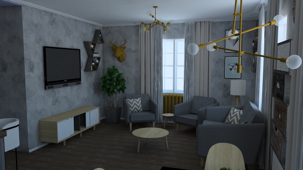 Интерьер гостинной поселок Южный