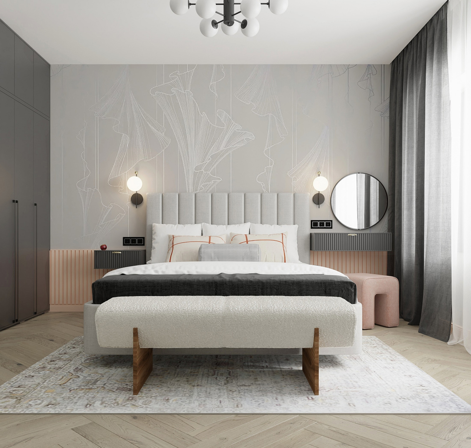 Обложка проекта: Проект квартиры для семьи в старом фонде.