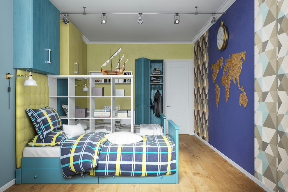 Обложка проекта: Солнце и аквамарин, 3-комнатная квартира в Петербурге