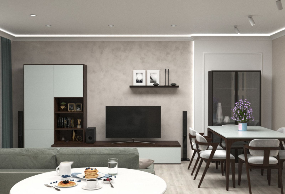 Квартира для любителей лаванды и мяты.