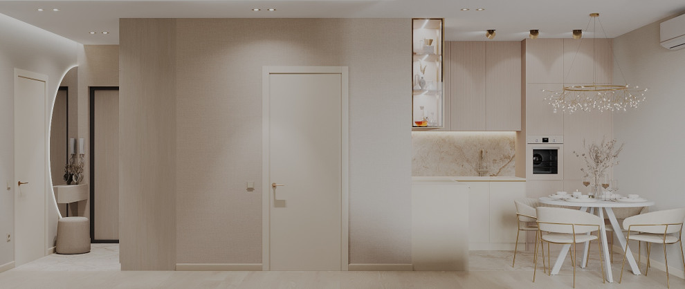 Интерьер 4-ёх комнатной квартиры_ "VANILLA LATTE"