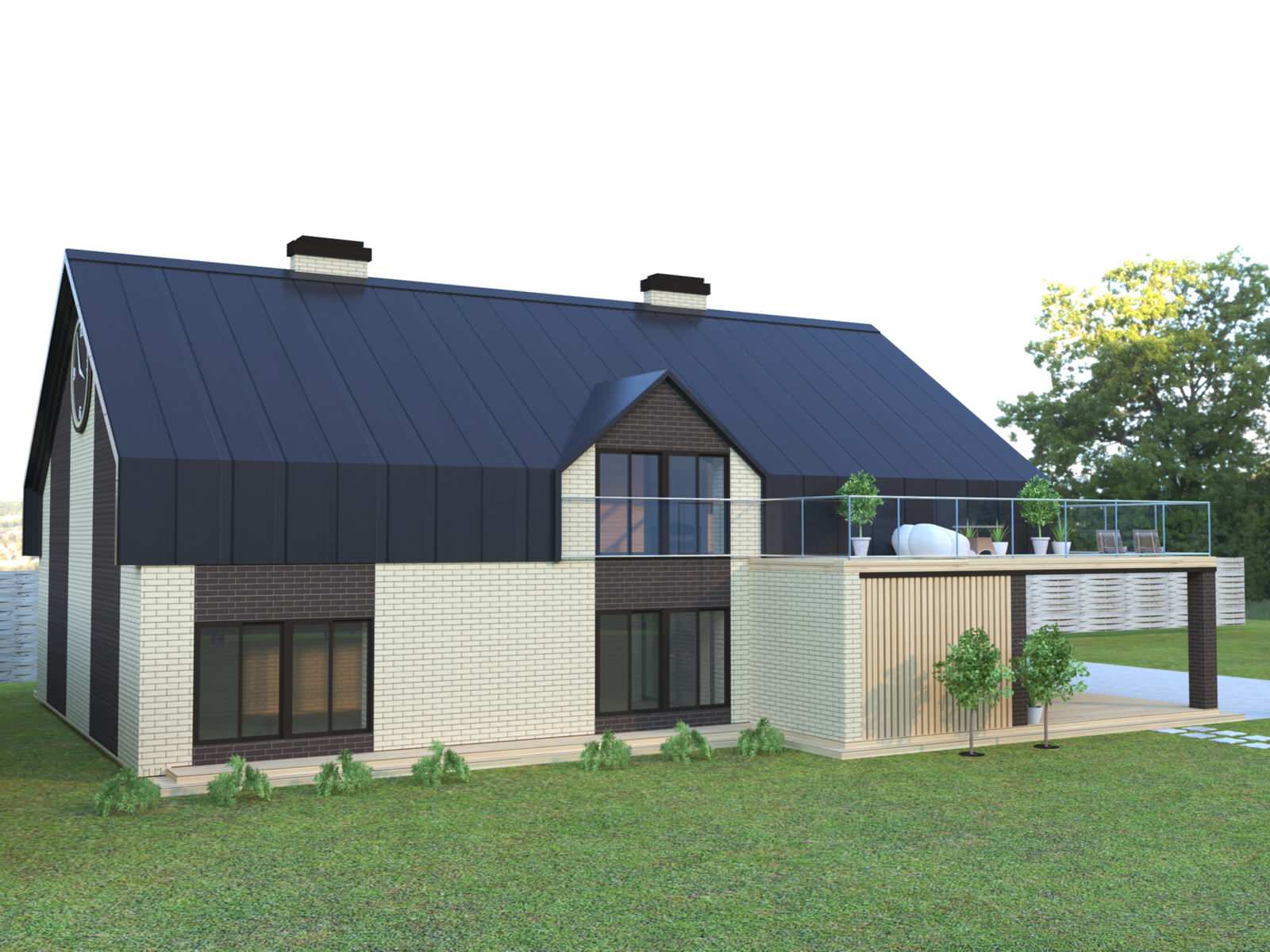 Проект большой БАНИ с террасой на базе отдыха.