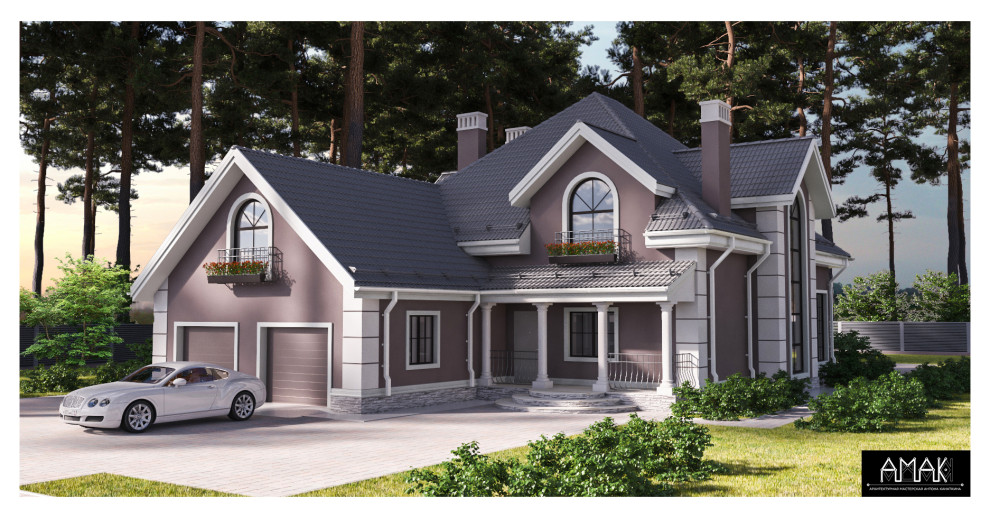 Обложка проекта: Коттедж в Романском стиле