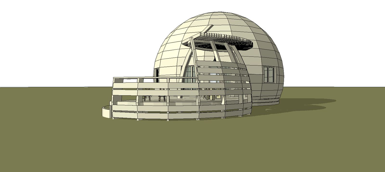 Необычная веранда (и терраса) к Необычному Дому (проект "Фазенда-лайф")