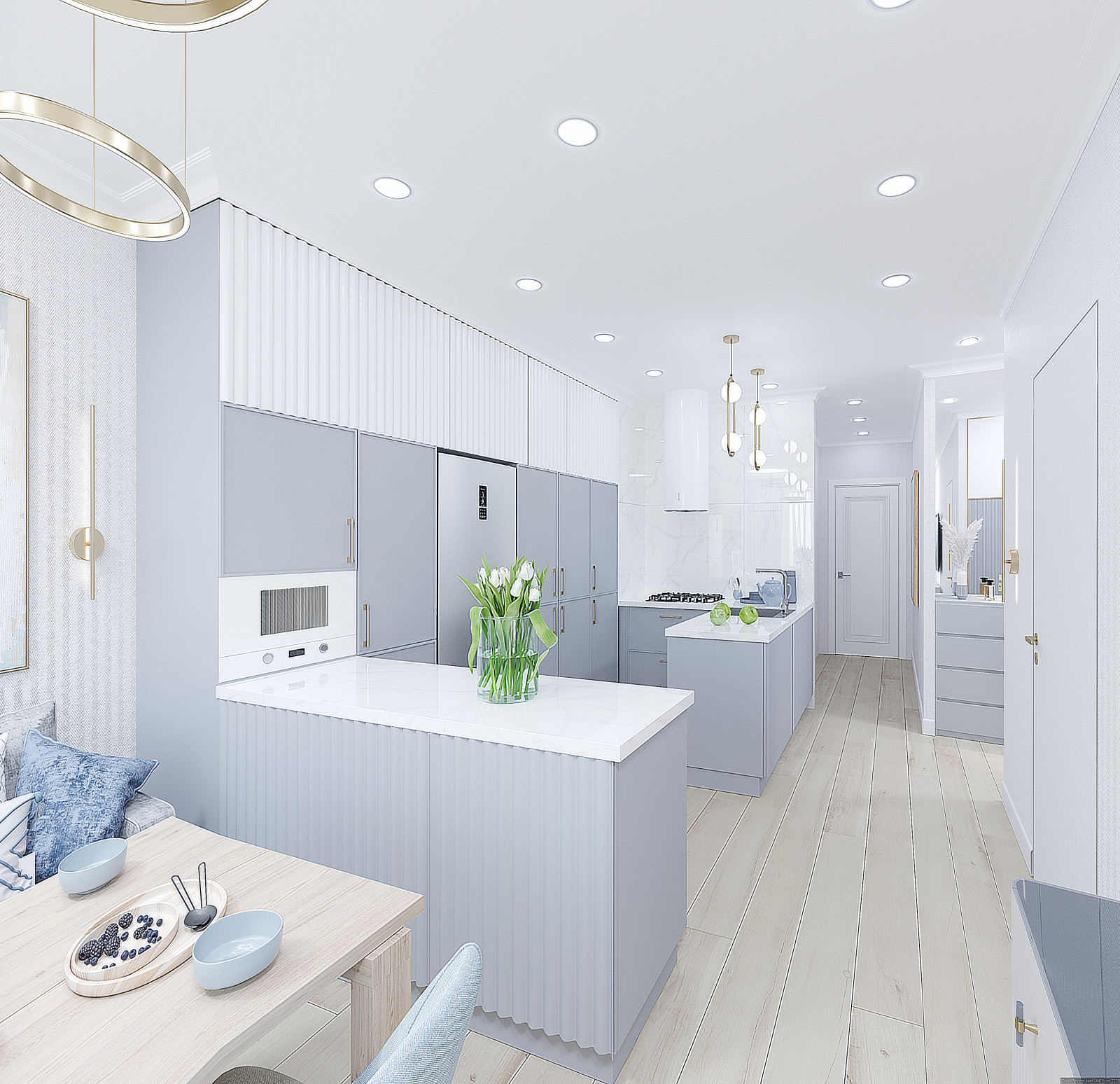 В голубой дымке