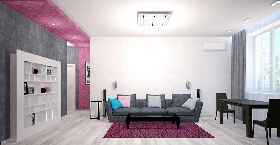 Двухкомнатная квартира: яркий минимализм. 2013 г