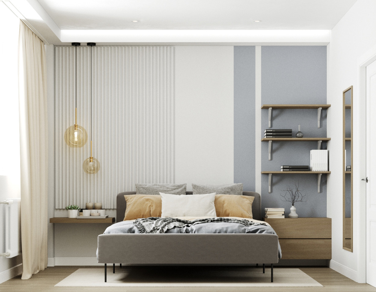 Дизайн-проект для молодой девушки 45,кв.м